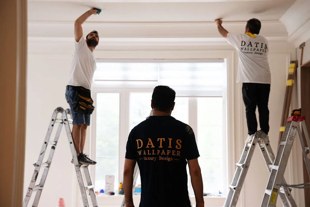 Datis Wallpaper installers working in a Greater Toronto Area home